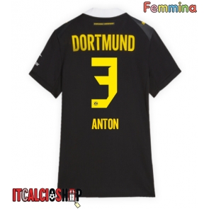 Borussia Dortmund Waldemar Anton #3 Seconda Maglia Femmina 2026-27 Manica Corta
